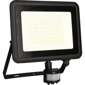 Arlux Lighting Projecteur mural KREON 2 - IP44, 50W, 4000K, 5000lm, Noir - Détecteur IR