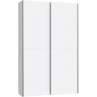 Armoire 2 portes coulissantes multifonction - Blanc mat - L120 x P41,6 x H190,5 cm - OZZULA