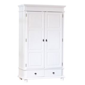 Armoire 2 Portes en Bois "Coraze" 199cm Blanc