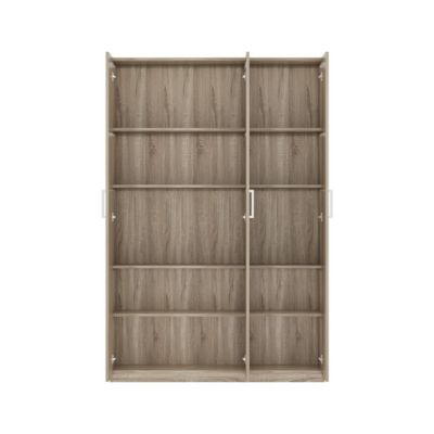 Armoire 3 portes TOM  Chene sonoma  Grand espace de rangement