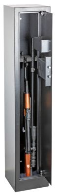 Armoire à fusils serrure électronique Smith & Locke – 3 armes, acier noir – 60 L – l.25 x H.125 x P.25 cm