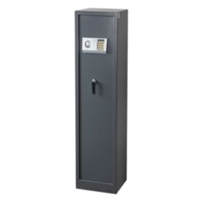 Armoire à fusils Smith & Locke en acier coloris gris l.350 x P.300 x H.1450 mm