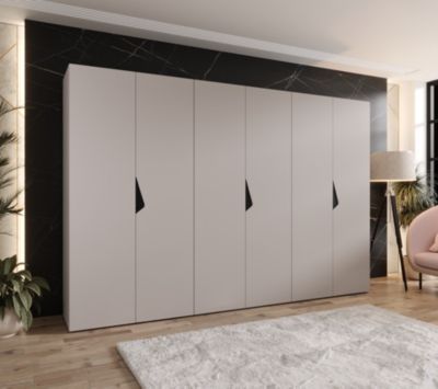 Armoire a portes battantes Sandi 1 300 (100x3) x H. 202 x P. 52, 6 portes