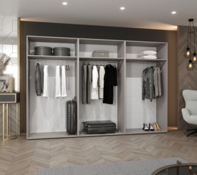 Armoire a portes battantes Sandi 1 300 (100x3) x H. 202 x P. 52, 6 portes