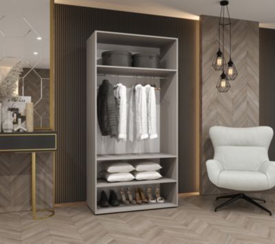 Armoire Alicante 2 a portes battantes H. 202 x L.100 x P. 52, 2 portes