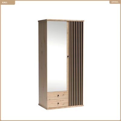 Armoire avec miroir - L.100 x H.213 x P.60 cm - KAVI