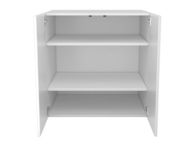 Armoire basse blanche 2 portes GoodHome Atomia H. 75 x L. 75 x P. 58 cm