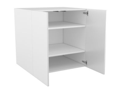 Armoire basse blanche 2 portes GoodHome Atomia H. 75 x L. 75 x P. 58 cm