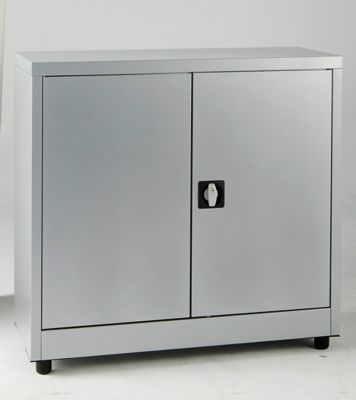 Armoire basse de garage en métal époxy coloris gris