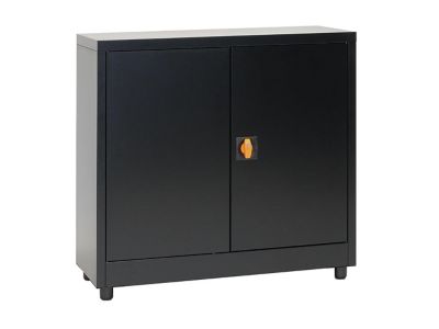 Armoire basse de garage en métal noir