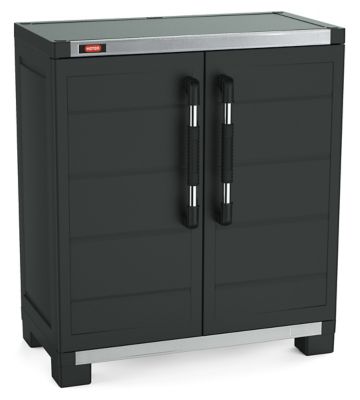 Armoire basse de garage Keter en polypropylène coloris noir