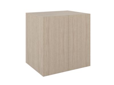 Armoire basse effet chêne 2 portes GoodHome Atomia H. 75 x L. 75 x P. 58 cm