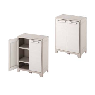 Armoire basse Holo beige intérieur/extérieur Castorama