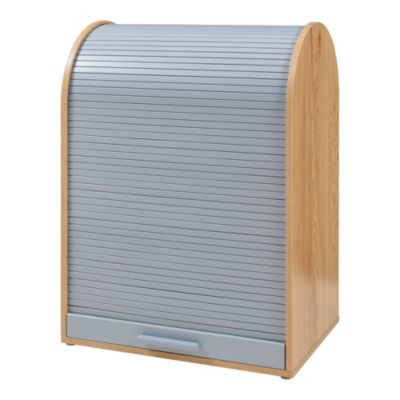 Armoire basse Kavlinge bambou 80 x 60 x 40 cm gris naturel en.casa
