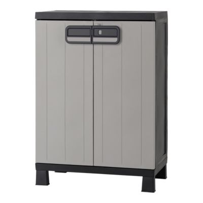 Armoire basse plastique 2 tablettes Links L.65 x H.93 x P.37 cm