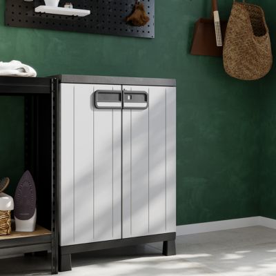Armoire basse plastique 2 tablettes Links L.65 x H.93 x P.37 cm