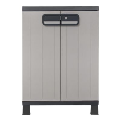 Armoire basse plastique 2 tablettes Links L.65 x H.93 x P.37 cm