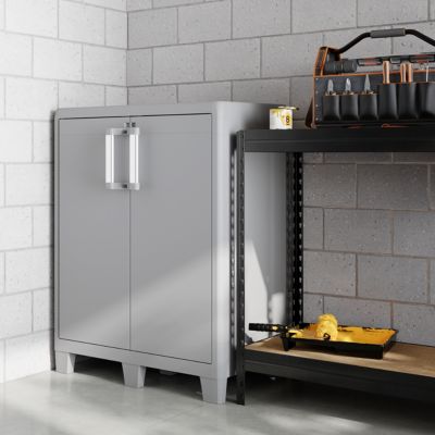 Armoire basse plastique 2 tablettes Major L.49 x H.101 x P.78 cm