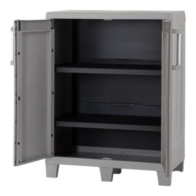 Armoire basse plastique 2 tablettes Major L.49 x H.101 x P.78 cm