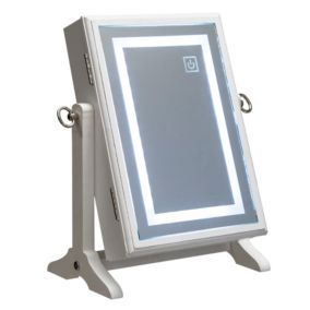 Armoire à bijoux avec LED (31.1x17.5x35.8 cm - Blanc)