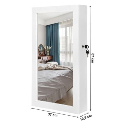 Xonox.home - Armoire Miroir Prego 30x191x37 Cm - Blanc Brillant, Façade Miroir, 5 étagères, Modulable, Design Allemand - 12