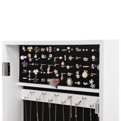 Miroir de décoration vidaXL Armoire à bijoux avec miroir murale noir