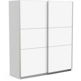 Armoire blanc mat - 2 Portes coulissantes - L,178,1 x 59,9 x 203 cm