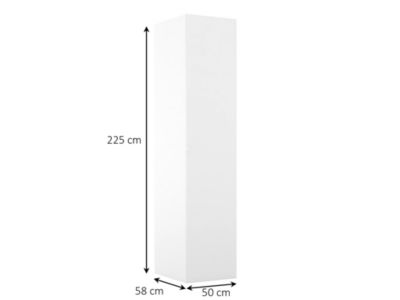 Armoire blanche avec 4 tablettes GoodHome Atomia H. 225 x L. 50 x P. 58 cm