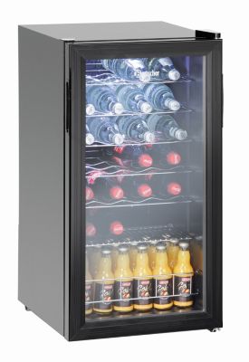 Armoire à Boissons Noire 88 L - 28 Bouteilles - Bartscher