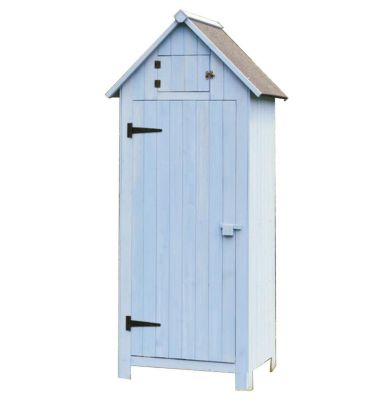 Armoire cabine de rangement 0.41m² bleu Habrita ARM0805