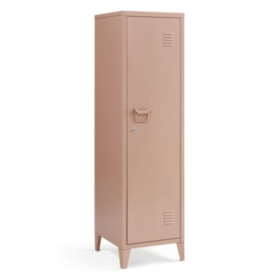Armoire à casier Kurikka métallique vérouillable 137 x 38 x 38 cm brun clair en.casa