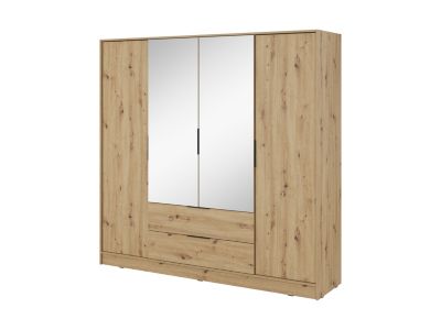 Armoire, chêne artisanal, 206 x 200 x 51 cm