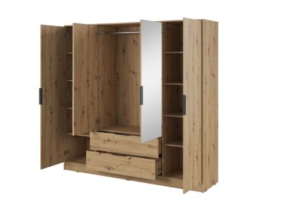 Armoire, chêne artisanal, 206 x 200 x 51 cm