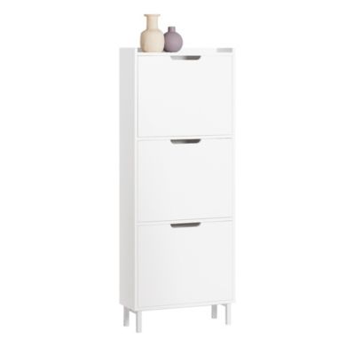 Armoire à chaussures 3 portes abattants, FSR151-H-W, SoBuy