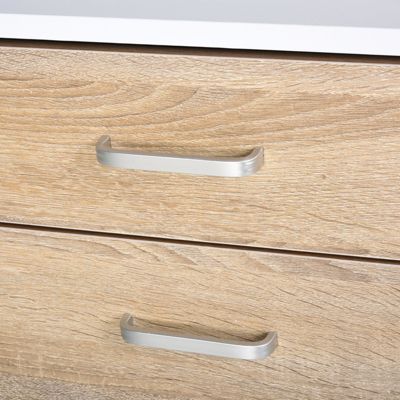 Armoire à chaussures organisateur de chaussures 2 portes abattantes 2 compartiments tiroir étagère verre effet chêne blanc
