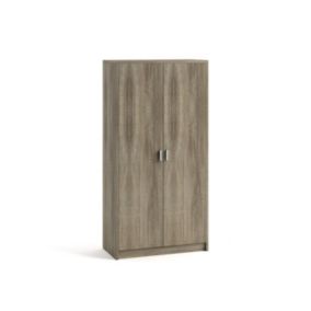 Armoire, collection TOLLY, 2 portes, 75x150 cm, coloris chêne sonoma