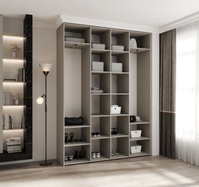 Armoire Como 2 a portes battantes H. 245 x L. 180 x P. 40, 4 portes