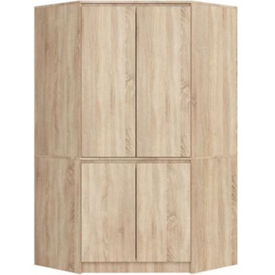 Armoire d'angle AKORD S100 Chêne Sonoma 100 cm 4 portes façade Chêne Sonoma 6 étagères 100x50x180 cm