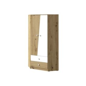 Armoire d'angle Almira 101, Nombre d'étagères: 3, 191x87x87cm