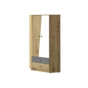 Armoire d'angle Almira 101, Nombre d'étagères: 3, 191x87x87cm