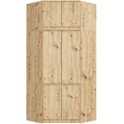 Armoire d'angle avec surmeuble AKORD S100 Chêne Artisan 100 cm 6 portes 100x50x235 cm