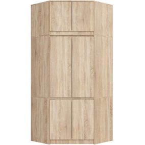 Armoire d'angle avec surmeuble AKORD S100 Chêne Sonoma 100 cm 6 portes 100x50x235 cm