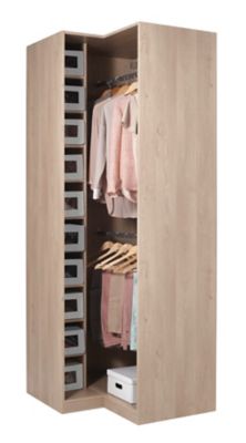 Armoire D Angle Darwin L 75 Cm X P 56 Cm X H 235 Cm Coloris Chene Castorama