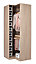 Armoire d'angle Darwin L 75 cm x P 56 cm x H 235 cm coloris chêne