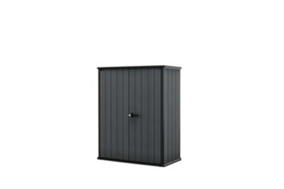 Armoire d'extérieur CORTINA ALTO en résine coloris gris anthracite - 1400L - KETER
