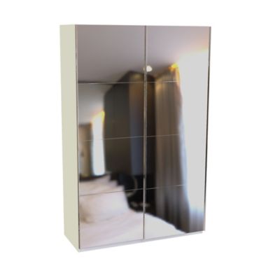 Armoire Darwin 1 Tiroir Avec Portes Coulissantes L 150 Cm X P 56 Cm X H 235 Cm Coloris Blanc Castorama