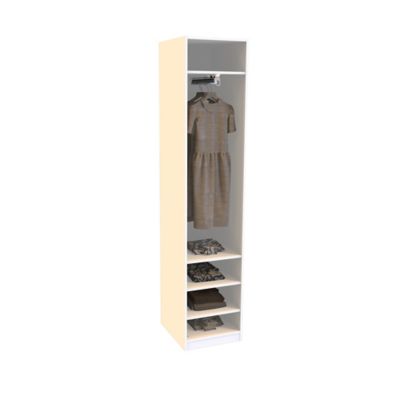 armoire darwin 4 tablettes avec porte battante l 50 cm x p 37 cm x h 235 cmcoloris blanc castorama