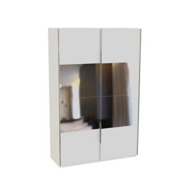 Armoire Darwin 6 Tablettes Avec Portes Coulissantes L 150 Cm X P 56 Cm X H 235 Cm Coloris Blanc Castorama
