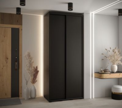 Armoire Davos 1 a portes coulissantes H. 235,2 x L. 100 x P. 60 2 portes