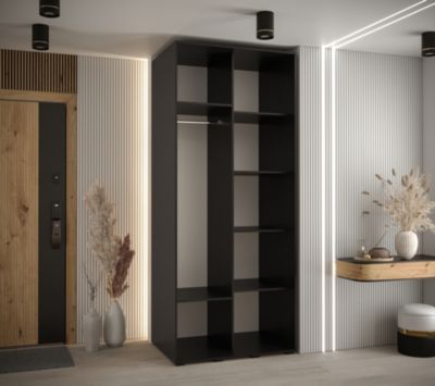 Armoire Davos 1 a portes coulissantes H. 235,2 x L. 100 x P. 60 2 portes